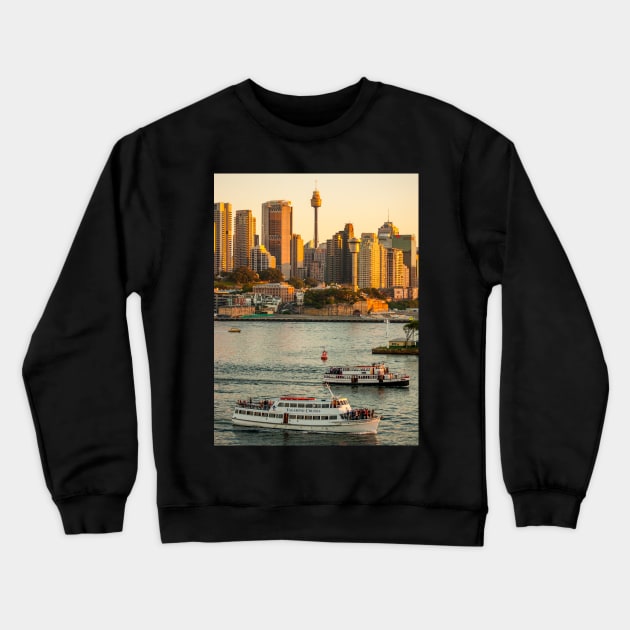 Cruising Sydney Harbour, Sydney, NSW, Australia Crewneck Sweatshirt by Upbeat Traveler